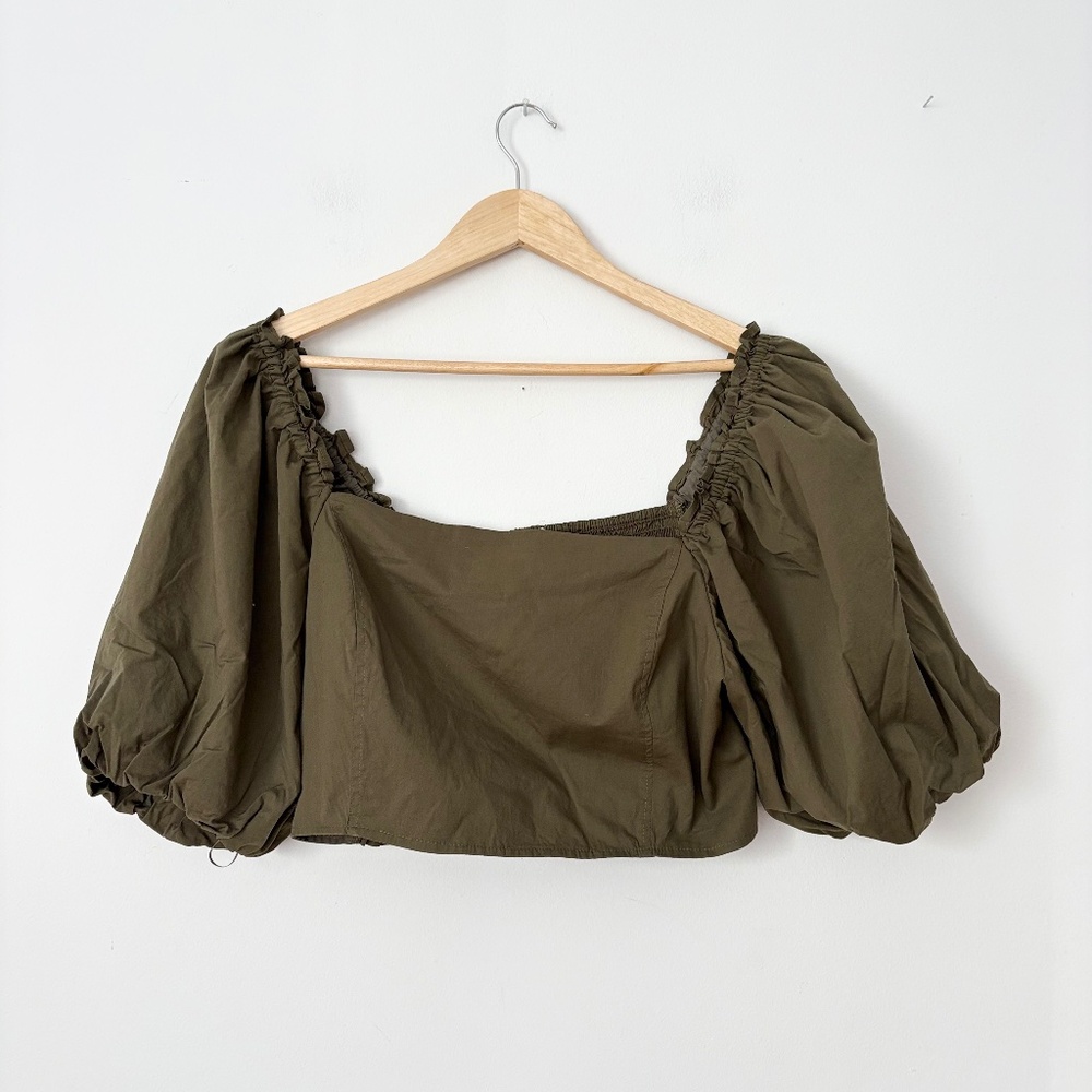 Jason Wu puff sleeve crop top